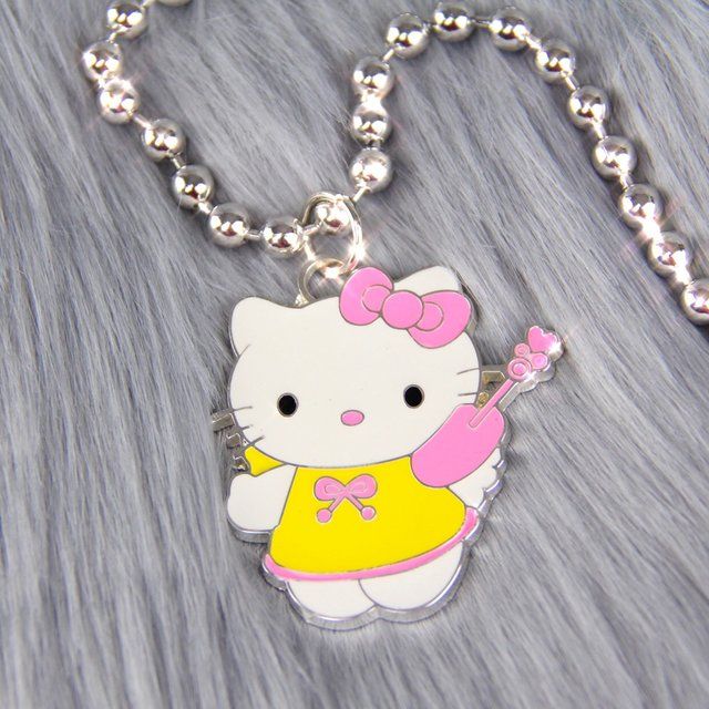 hello kitty ball chain necklace!