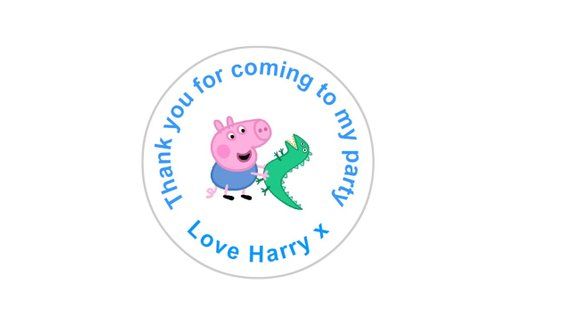 40mm Cupcake /& Gift *Thank You For Coming To My Party* Round Stickers for Party Bags /& Sweet Cones 24 x Stickers