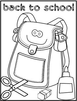back to school coloring page by innovative teacher fun innovative
