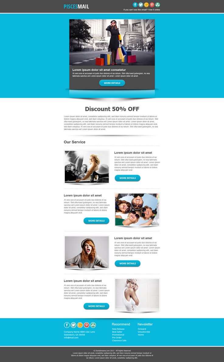 website newsletter template