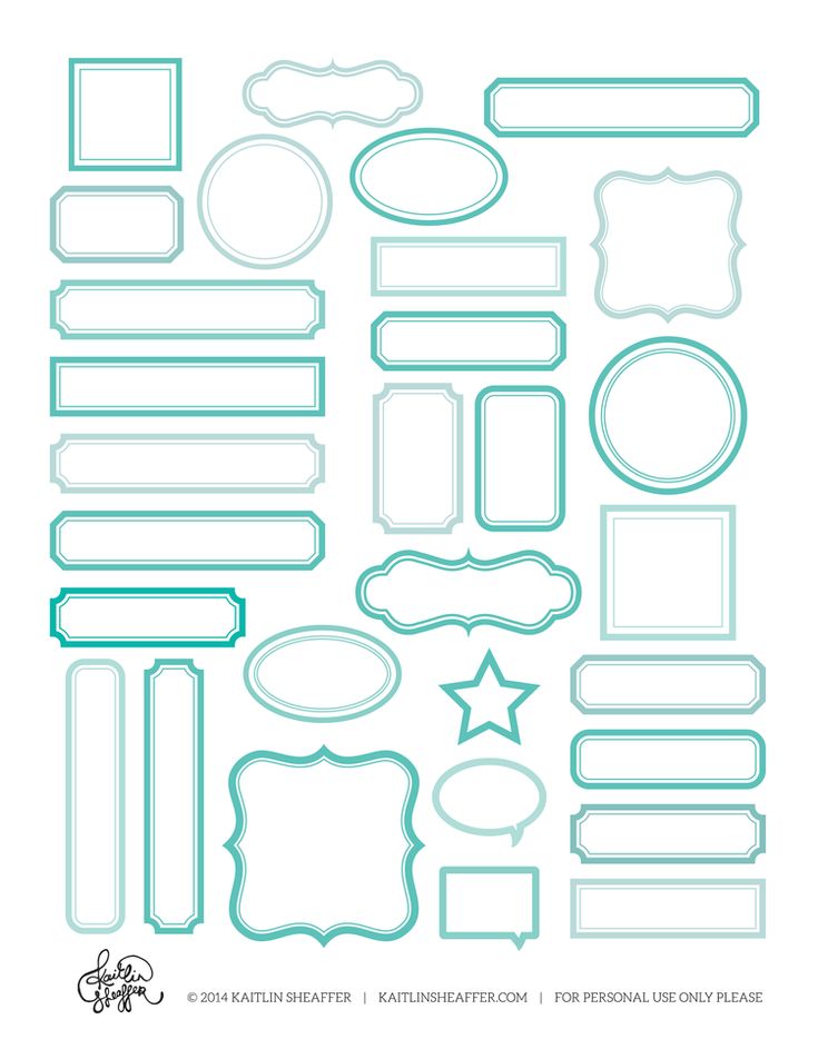 Label Series // Turquoise | Crafts - Planner Stickers Printable & Free | Printing labels, Print ...