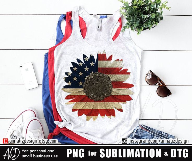 Download American flag sunflower sublimation designs downloads ...