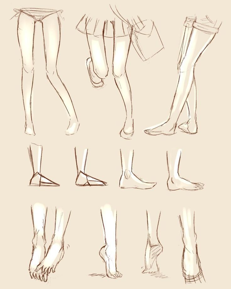 Anime feet how to draw
