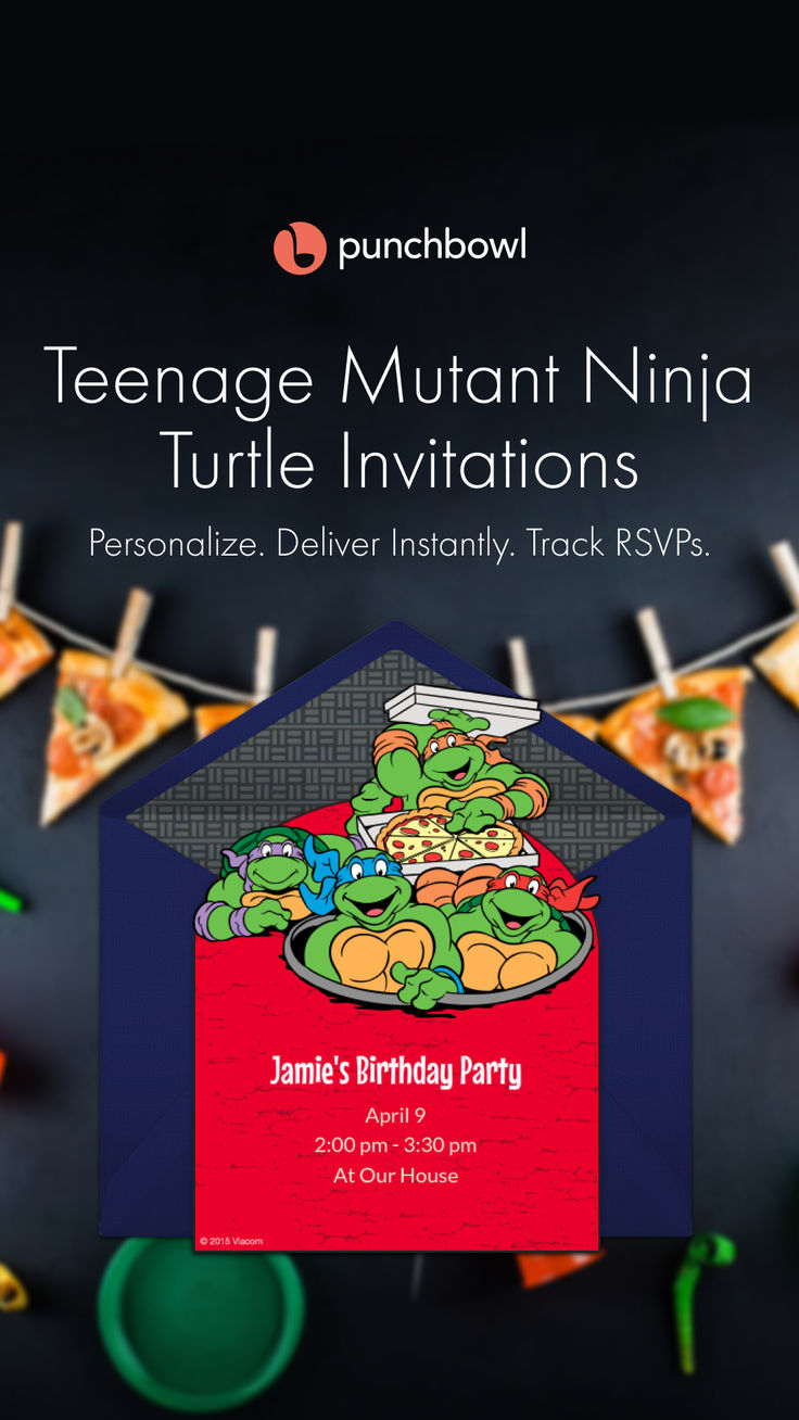 Free TMNT Online Invitations 🐢 by Punchbowl Free TMNT Online Invitations 🐢 by Punchbowl