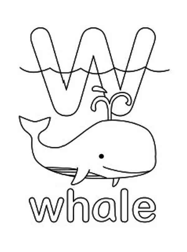 Download Letter W For Whale Coloring Page | Whale coloring pages ...