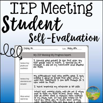 Have middle and high school kids complete a self-evaluation report to participate in their own IEP meetings. By reflecting on their progress, kids and young adults can begin to take charge and accountability for their own IEP meetings. With this free form, students will reflect on their