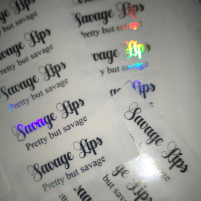 Clear Gold Labels, Cosmetic Stickers, eyelash box sticker, lipgloss labels, Lip Gloss sticker ...