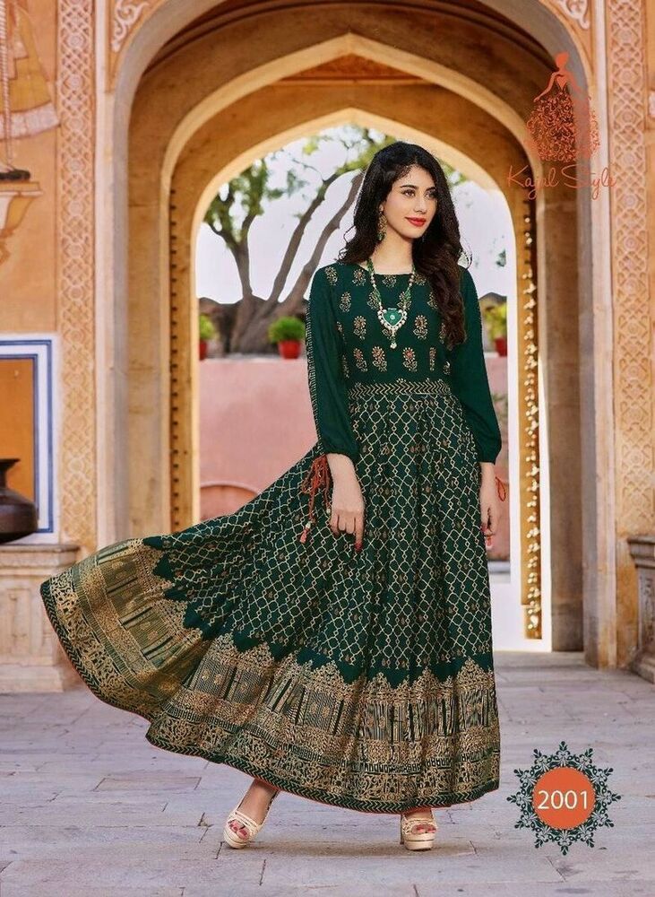 Women indian kurta kurti Long Maxi Dress top tees bottom Floral pakistani-KIA29 Women indian kurta kurti Long Maxi Dress top tees bottom Floral pakistani-KIA29