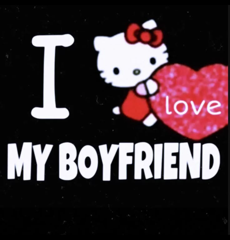 Hello Kitty I Love My Boyfriend Sticker Hello Kitty I Love My Boyfriend Sticker