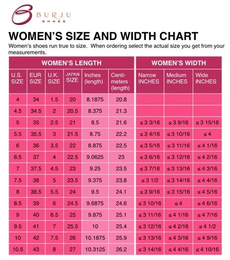 foot width chart women google search shoe size chart chocolate shoes size chart