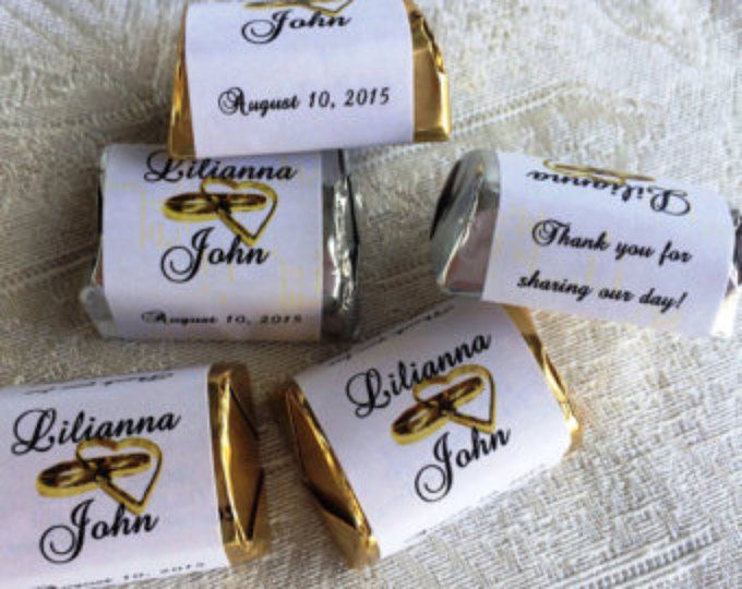 120 ENGAGEMENT PARTY WEDDING CANDY WRAPPERS FAVORS