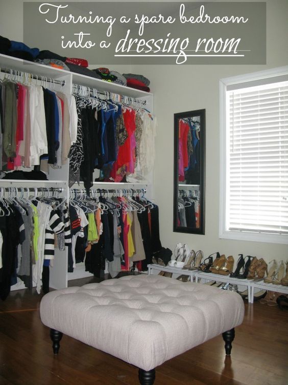 diy: turning a spare bedroom into a dressing room (on a