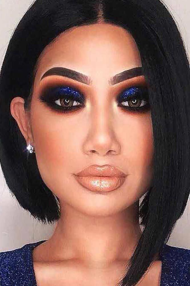 Dark Blue Smokey Eyes Makeup #darkblueeyes ★ Thirsty for some fresh