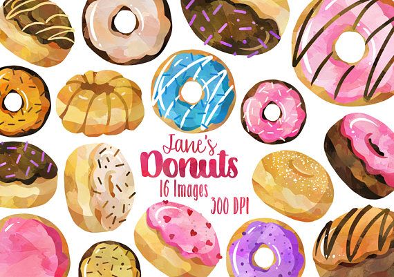 Download Watercolor Doughnut Sweets Dessert Clipart Chocolate Donut Donut Invitation Watercolor Donuts Clipart Pastry Clipart Bakery Clipart Clip Art Art Collectibles