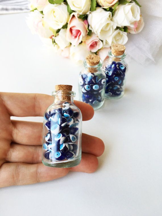 rustic wedding favor cork bottle favors eye Wedding favors for guests mini bottle wedding favors greek wedding favors evil eye beads