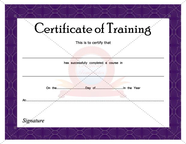 20 best CERTIFICATE OF TRAINING TEMPLATES images on Pinterest