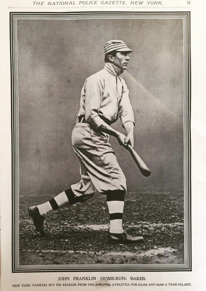 John Franklin Home Run Baker 1916 Major League Baseball Homerun Baseball John Franklin Home Run Baker 1916 Major League Baseball Homerun Baseball