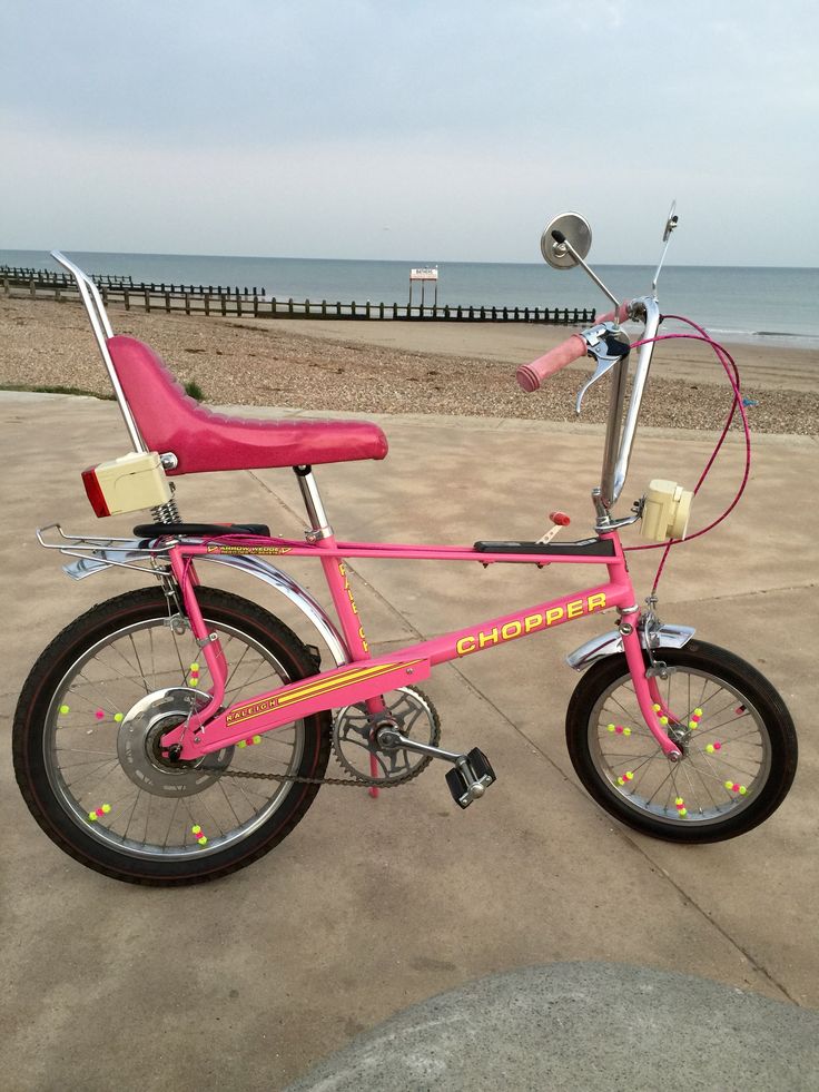 girl with raleigh chopper bicycle girl with raleigh chopper bicycle