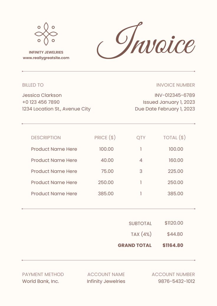 Beige Minimalist Invoice Template Customizable in Canva Letter A4 Beige Minimalist Invoice Template Customizable in Canva Letter A4