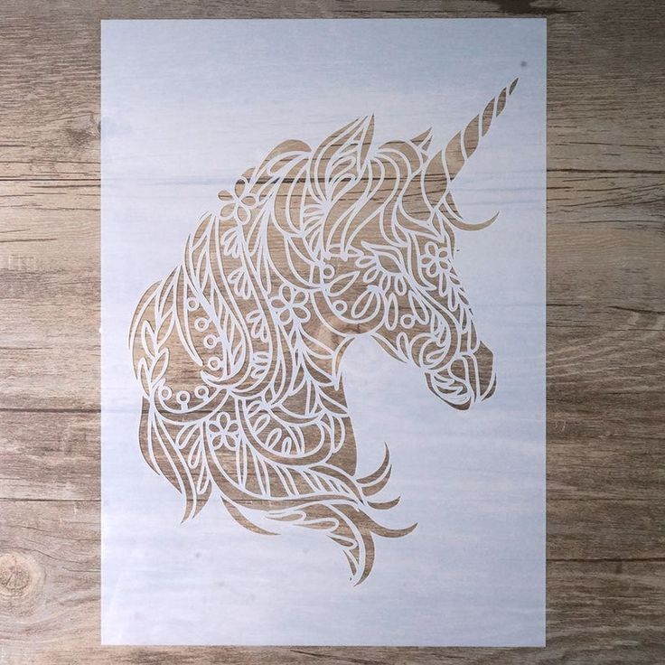 Unicorn Stencil For Wall Painting Painting stencil Wall Etsy Unicorn Stencil For Wall Painting Painting stencil Wall Etsy