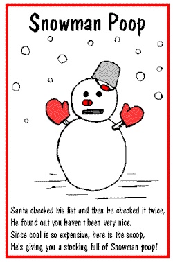 Grinch poop printable tag
