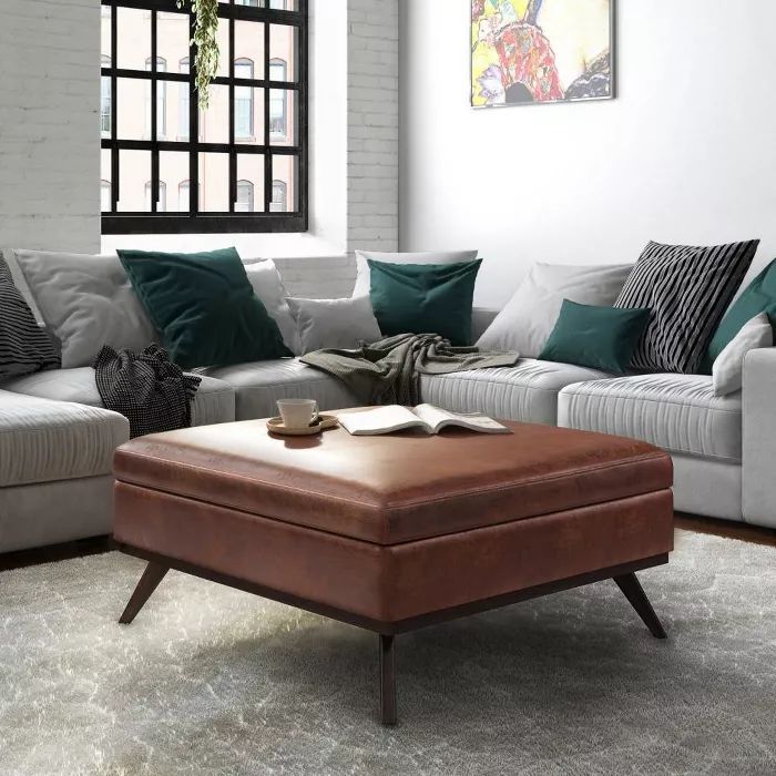 Ethan coffee table storage ottoman deals