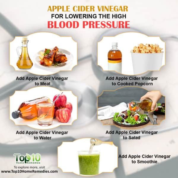 apple cider vinegar to lower high blood blood pressure