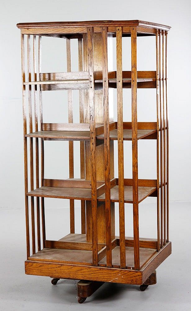 46 Best Revolving/unusual Bookcases Images On Pinterest Home Realized Price: $400 Estimated Price: $300 - $500 Oak Arts and Crafts revolving bookcase - 46 Best Revolving/unusual Bookcases Images On Pinterest Home