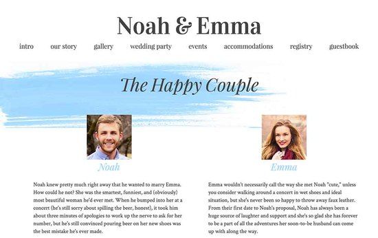 Best wedding website options