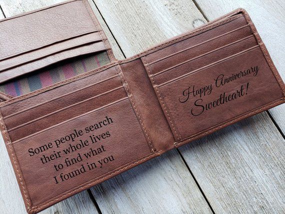 Christmas gift for Dad Man Laser Engrave Wallet Personalised Aniversary Birthday