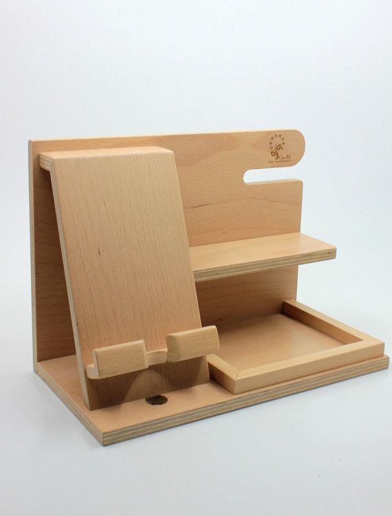Docking station, charging station, men docking station, wooden phone dock, woode...