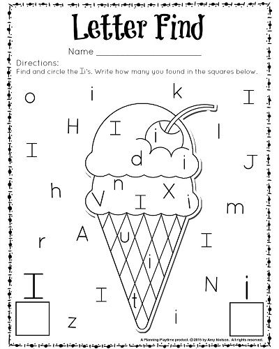 Cute Letter Find Worksheets with a Freebie  Planning Playtime  Letter