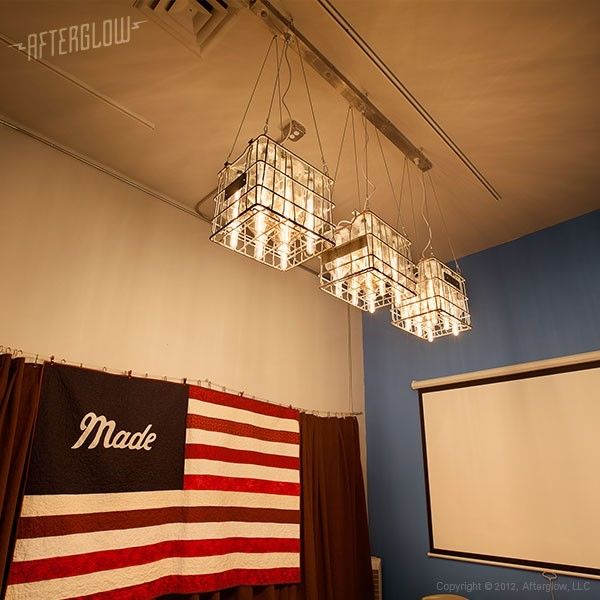 Custom Made Corporate Lighting Installation Vintage Milk Crates By Afterglow Custom Made Corporate Lighting Installation Vintage Milk Crates By Afterglow