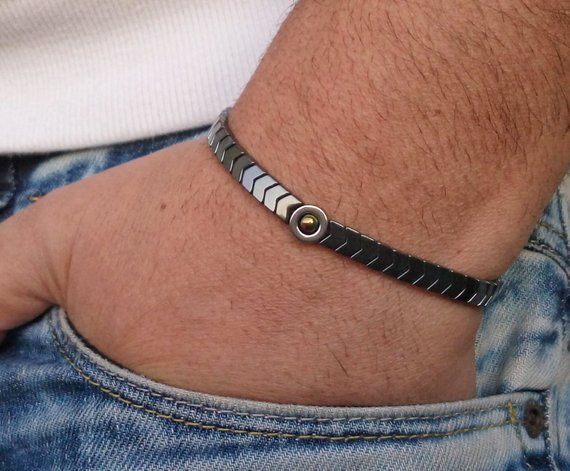 Mens Bracelet HEMATITE Men Bracelete Mens Beaded Bracelet Mens Bracelet Mens Bracelets Husband Gift Gift For Him 3mm Boyfriend Gift