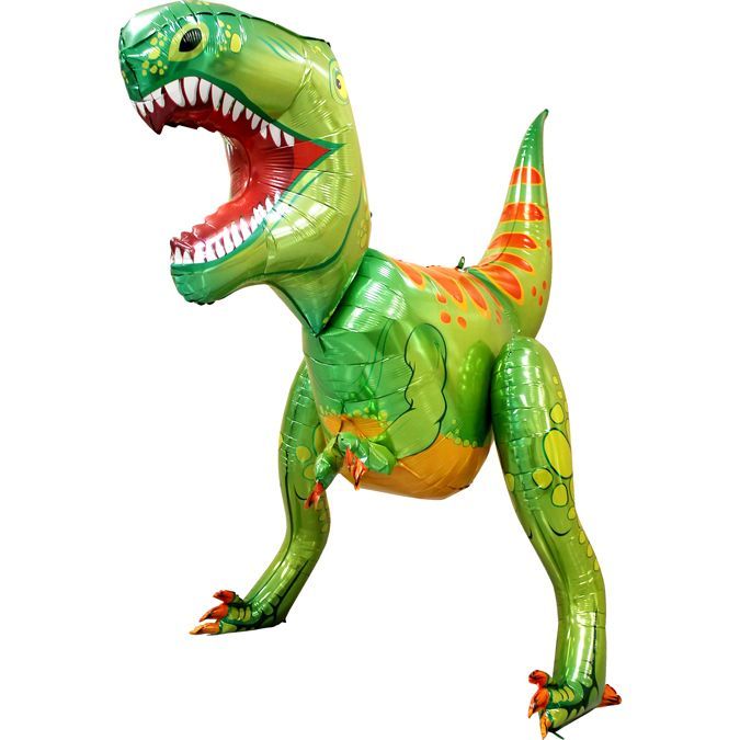 1 Green Dinosaur Shape Foil Helium Balloons Kids Birthday Inflatable Air Balloon