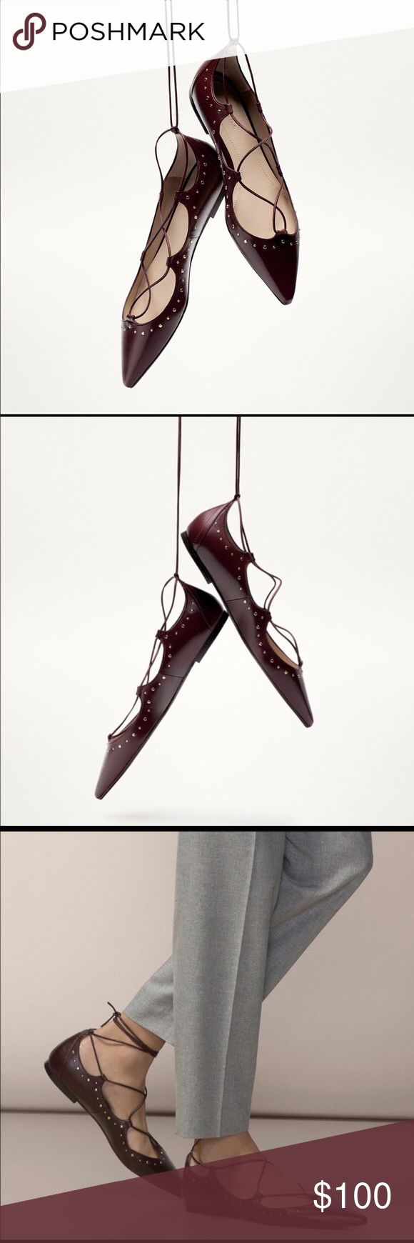 massimo dutti ballet flats