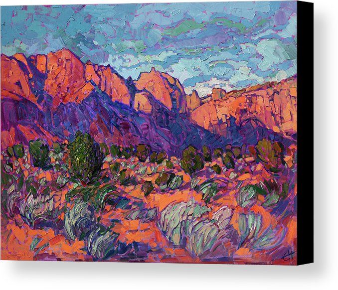 Kayenta Sands Canvas Print Canvas Art By Erin Hanson In 2021 Fine Art Prints Artists Painting Art