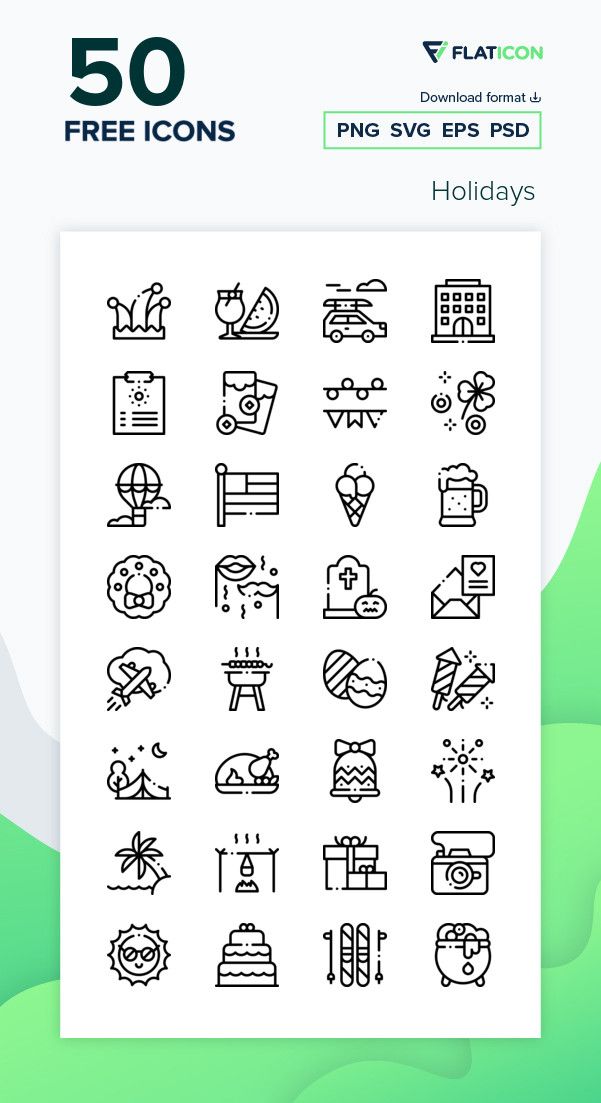 Download 50 Free Vector Icons Of Holidays Designed By Freepik Icon Vector Free Vector Icons