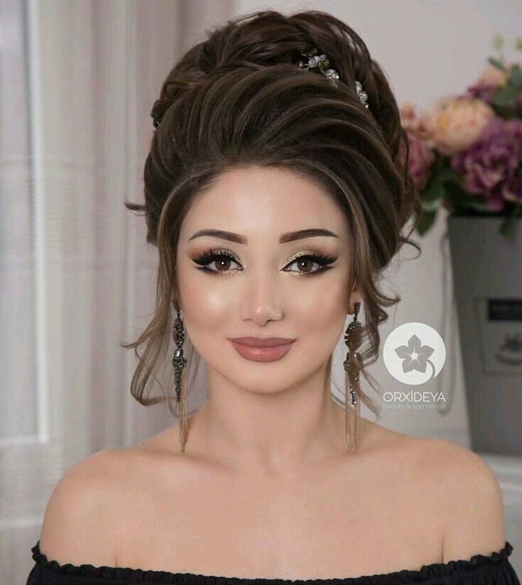 Pin By Lnoush On Make Up Bridal Hair Buns Bridal Hairdo