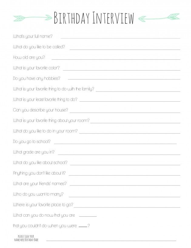 Best 25+ Birthday interview questions ideas on Pinterest - free printable questionnaire template Best 25+ Birthday interview questions ideas on Pinterest - free printable questionnaire template