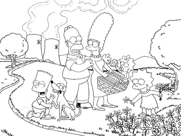 16 Coloriage A Imprimer Simpson Noel in 2020 Cartoon coloring pages