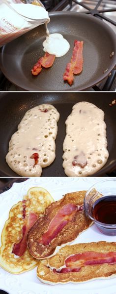 best 1000 breakfast recipes images on pinterest breakfast pancake wrapped bacon dippers whip up your favorite pancake batter and simply pour it over