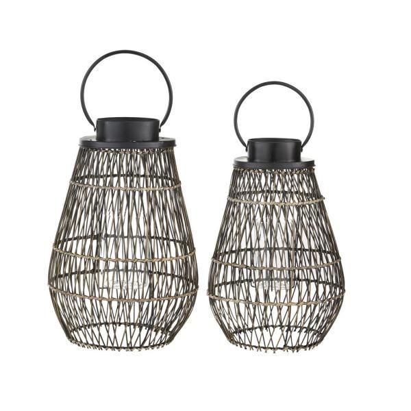 24 4 In Large Outdoor Patio Bamboo Lantern Lanterns Decor Bamboo Lantern Outdoor Lanterns Decor, White Outdoor Candle Lanterns For Patio
