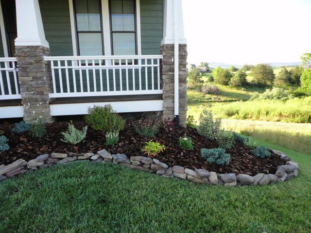 garden stone wall border