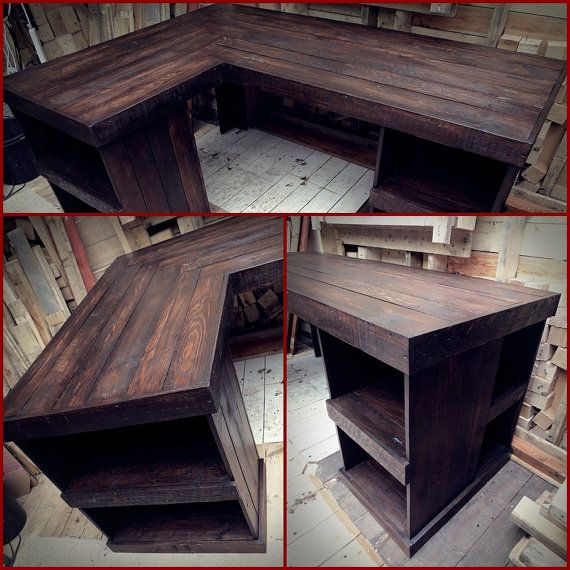 Handmade Recycled Pallet Corner Desk Left Hand By PalletBrighton Handmade Recycled Pallet Corner Desk Left Hand By PalletBrighton