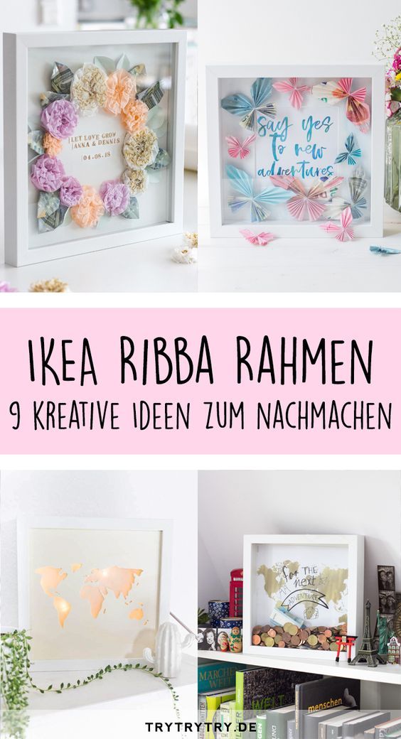 9 Hacks und DIY's mit einem Ribba Rahmen! DIY Geschenk, Geldgeschenk, DIY Deko