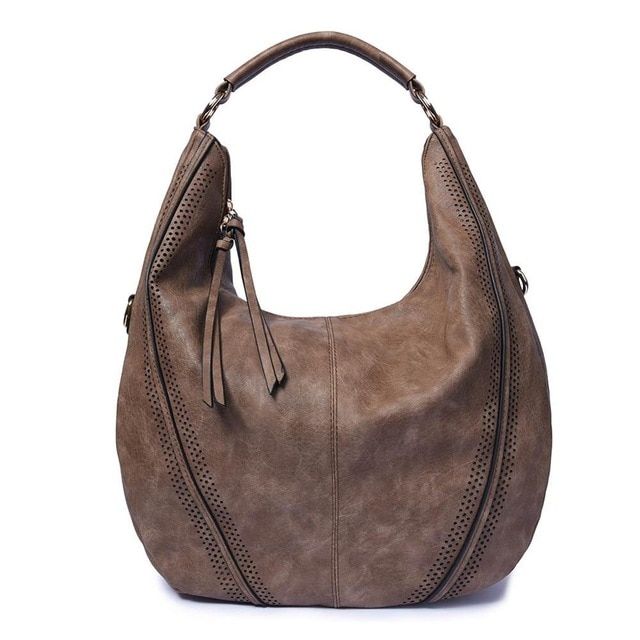 Large Saddle Bag Crossbody Bags for Women Brown Flap Purses with Tassel Over the Shoulder Long Strap