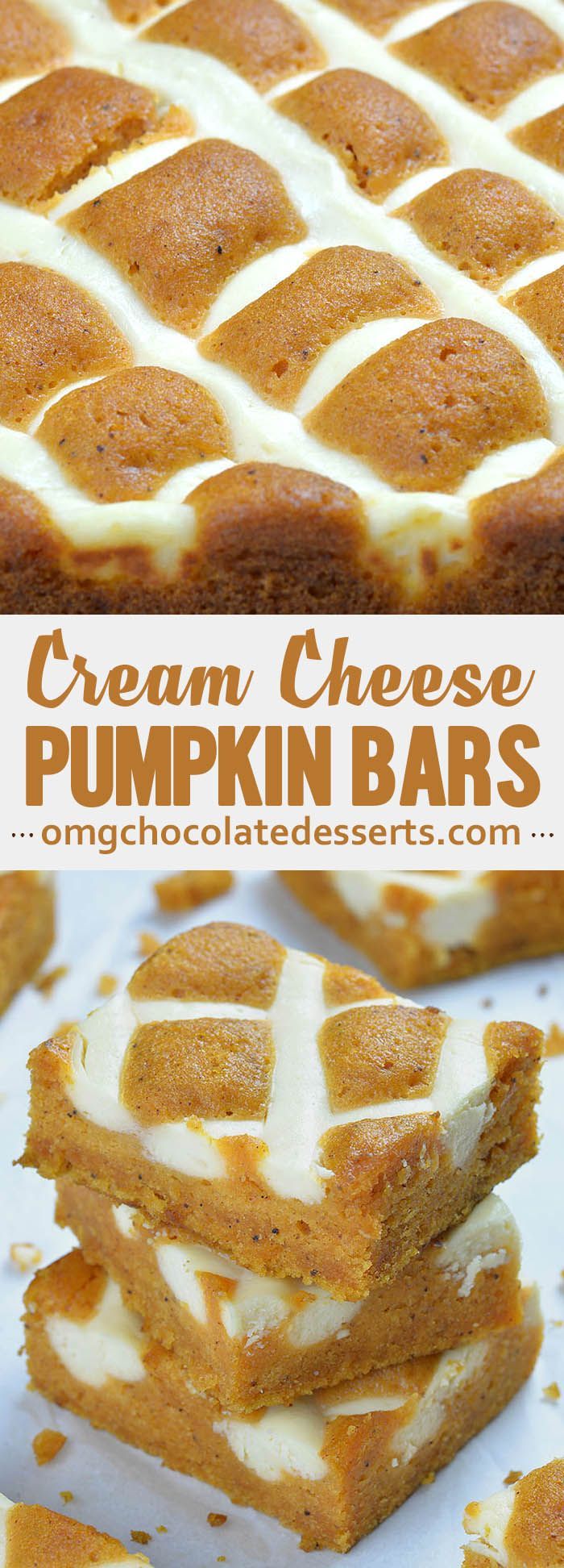 Pumpkin Bars with Cream Cheese are irresistible fall treat! It will be your new ...
