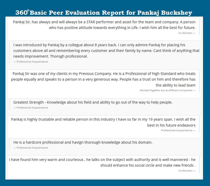 8 best 360 Basic Peer Evaluation Report for Pankaj Buckshey images - evaluation report 8 best 360 Basic Peer Evaluation Report for Pankaj Buckshey images - evaluation report