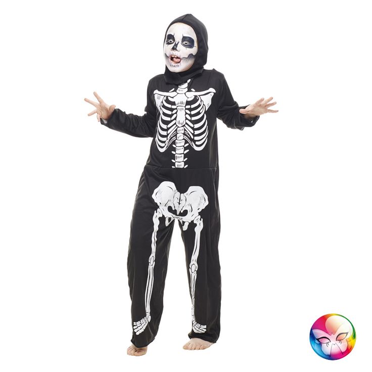 COSTUME SQUELETTE TAILLE L - 9/12 ANS (150 CM) | Costume squelette
